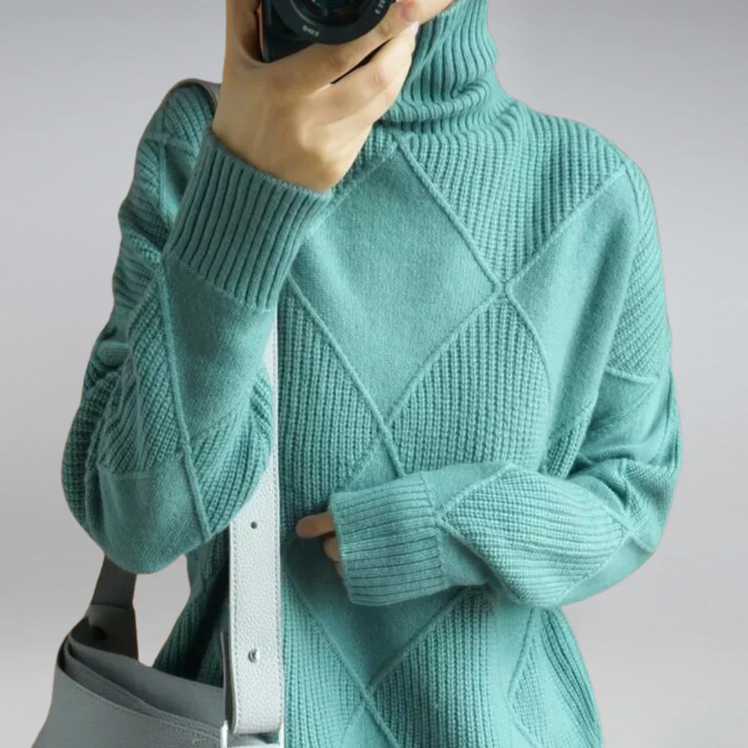 Imara™ | Elegant Ribbed Turtleneck Sweater