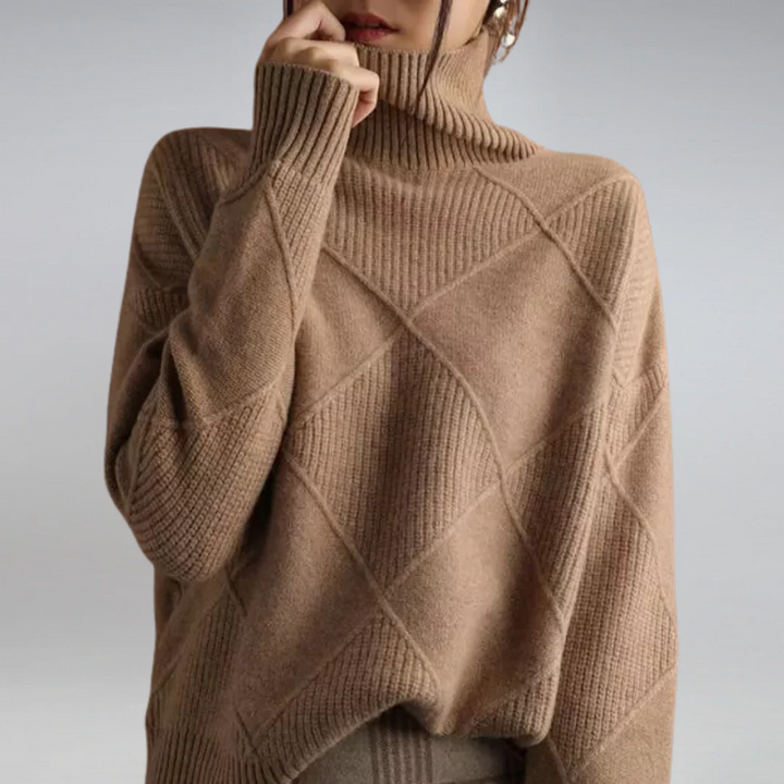 Imara™ | Elegant Ribbed Turtleneck Sweater