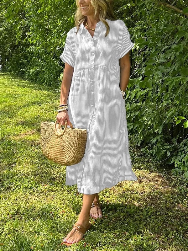 Milena™ | Breezy Drawstring Waist Dress