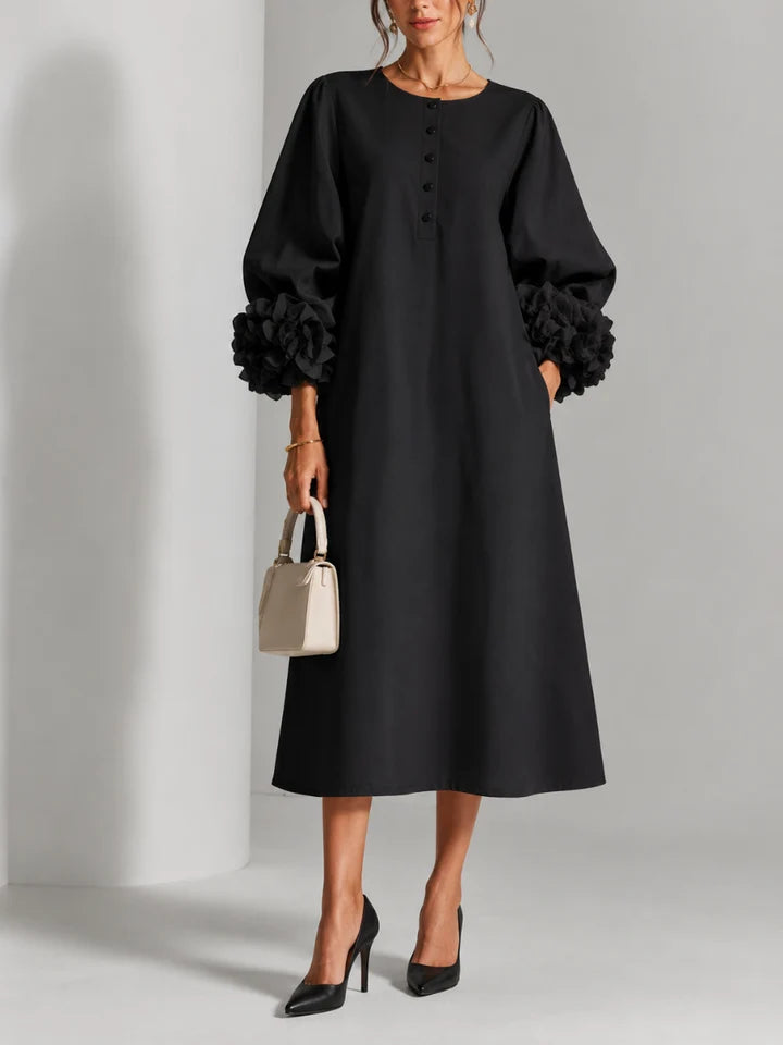 LILIANA | ELEGANT FLORAL MIDI DRESS