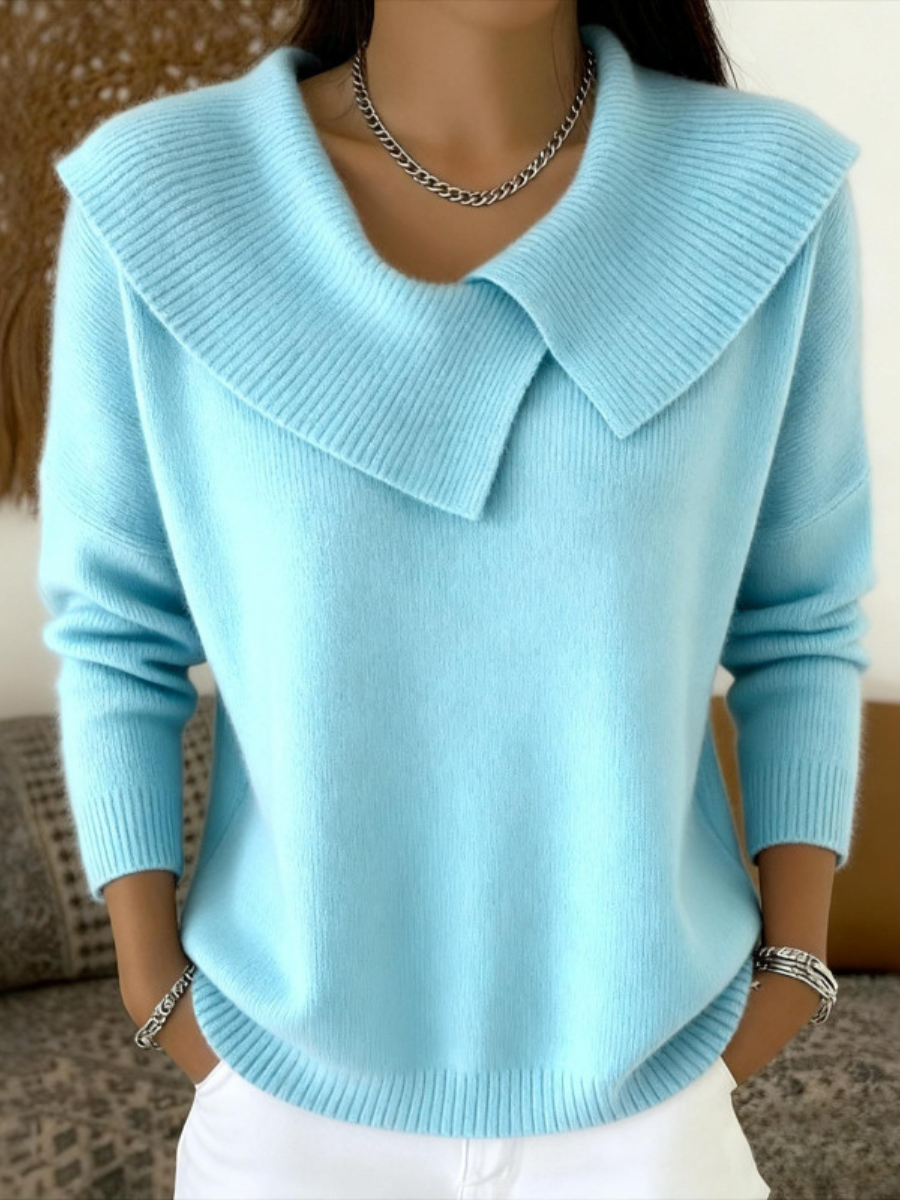 Camara™ | Elegant Oversized Collar Sweater