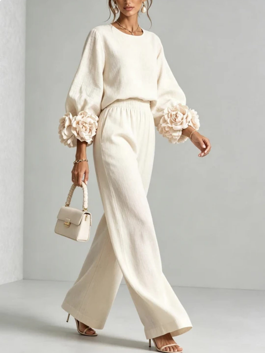 Rosalie | Floral Cuff Two-Piece Set
