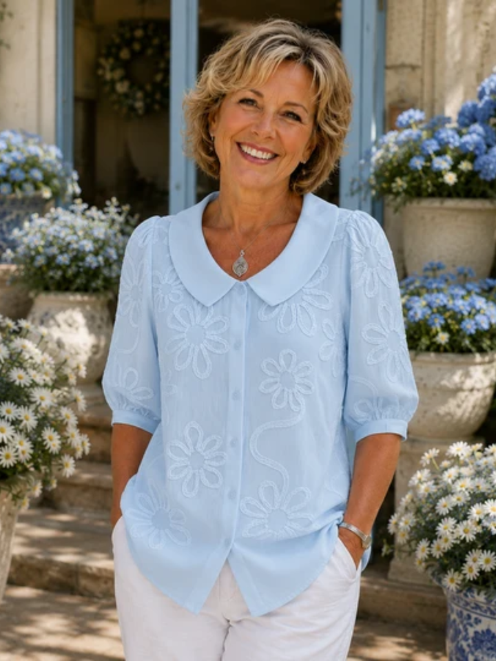 Fiora™ │ Elegant Floral Blouse