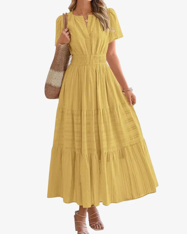 Calista™ | Casual Smocked Waist Maxi Dress
