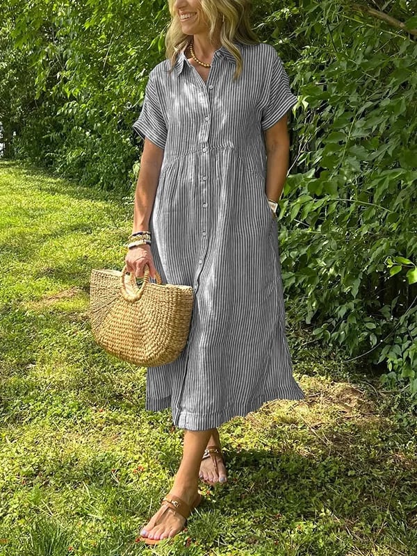 Milena™ | Breezy Drawstring Waist Dress