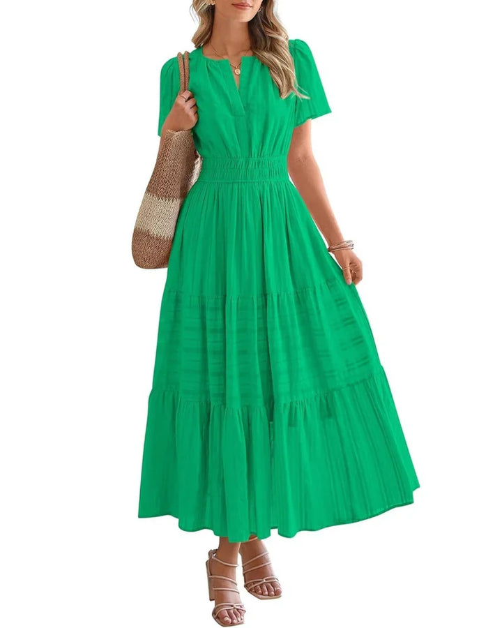 Calista™ | Casual Smocked Waist Maxi Dress