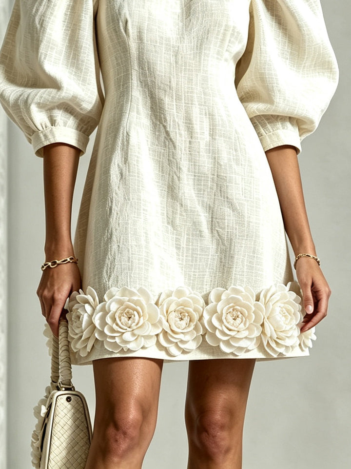 Elaine | Chic Puff Sleeve Floral Dress