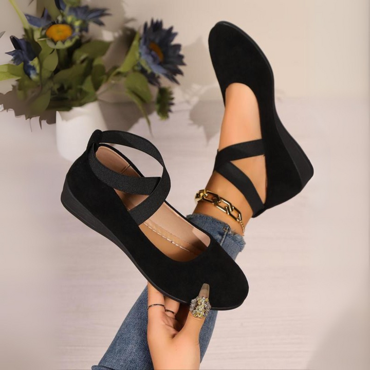 Minerva™ | Classic Elastic Strap Walking Flats