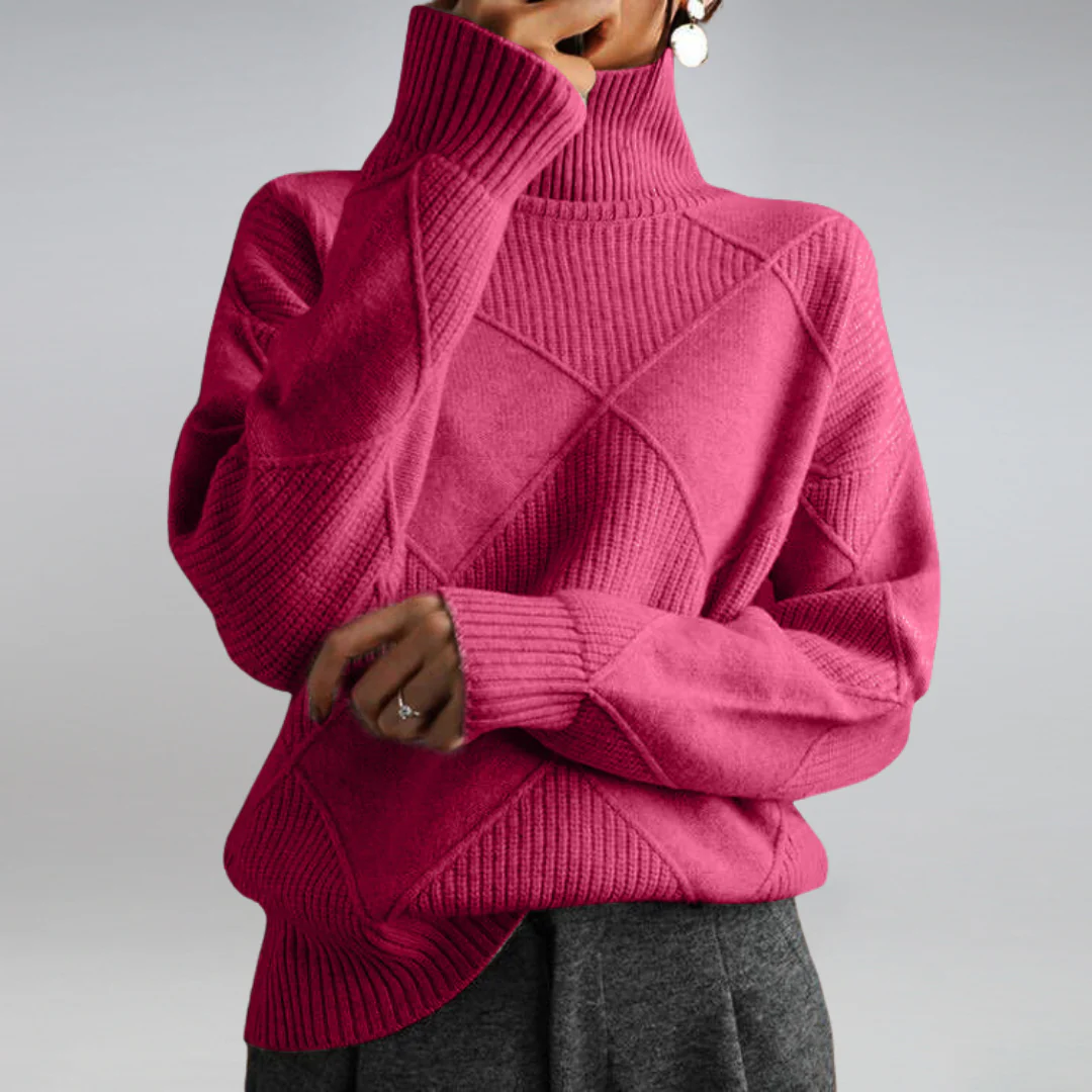 Imara™ | Elegant Ribbed Turtleneck Sweater