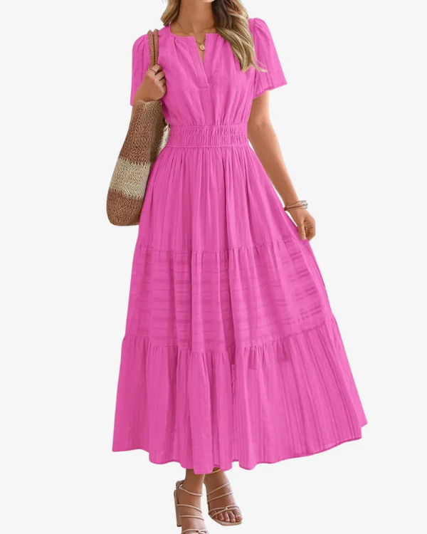 Calista™ | Casual Smocked Waist Maxi Dress