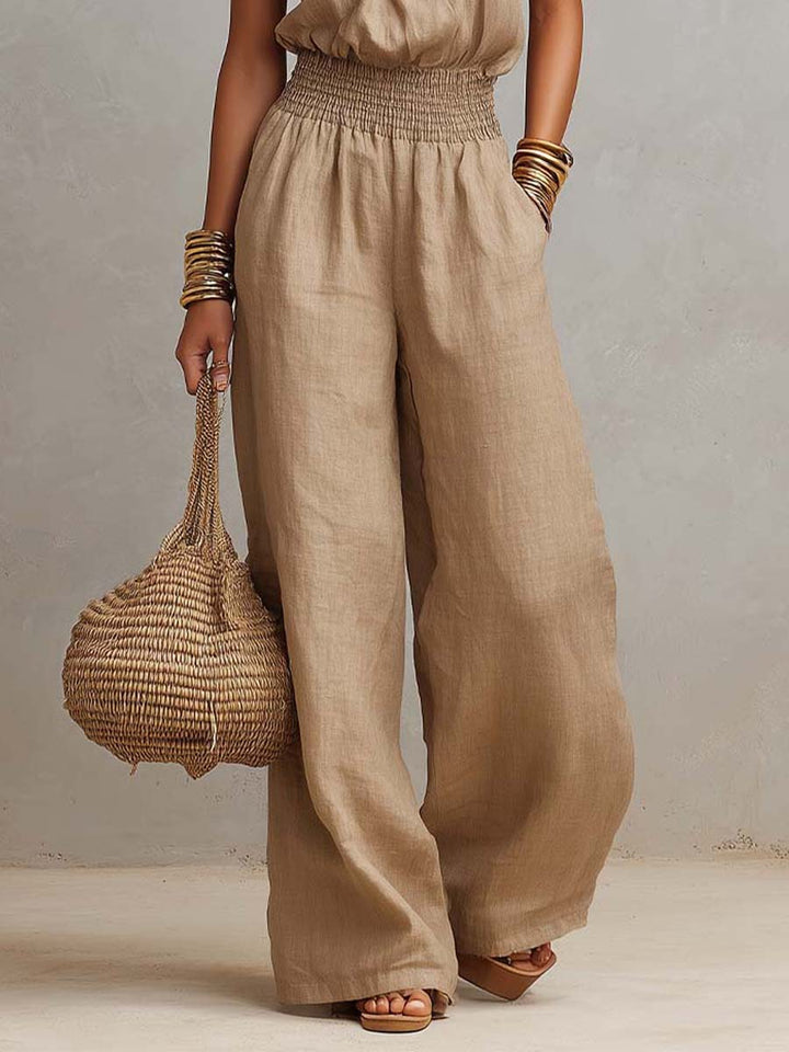 Harper™ | Smocked-Waist Halter Jumpsuit