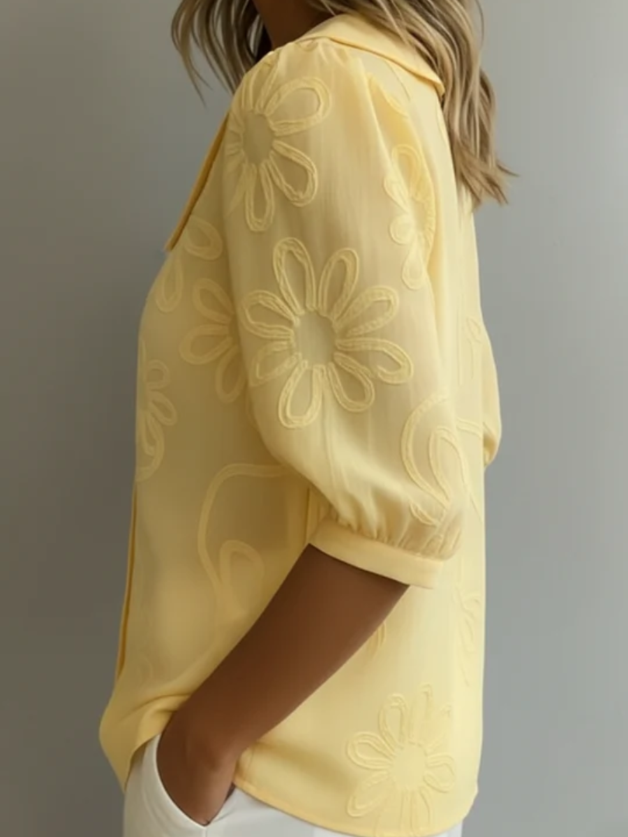 Fiora™ │ Elegant Floral Blouse