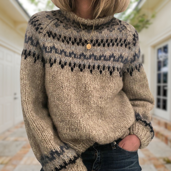 Ashley | Retro Icelandic Knit Sweater