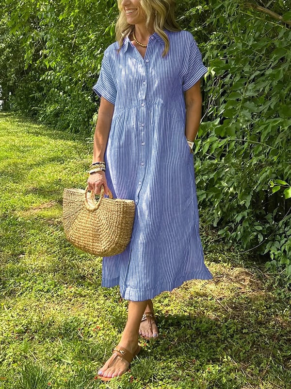 Milena™ | Breezy Drawstring Waist Dress