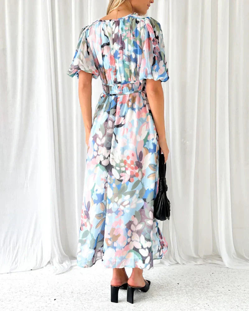 Kristin™ | Bohemian Pink Maxi Dress