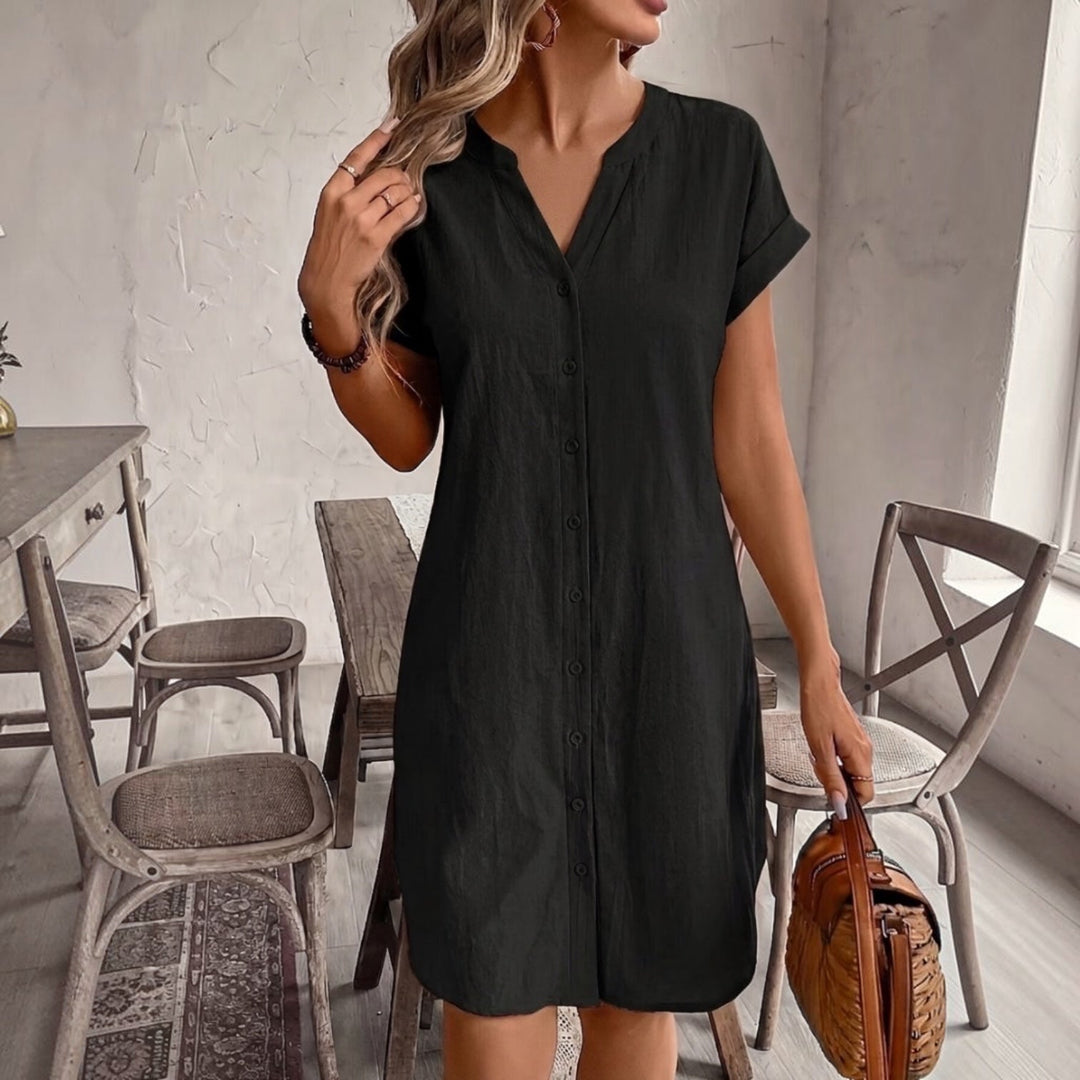 Dorothy™ | Relaxed Button-Front Shirt Dress