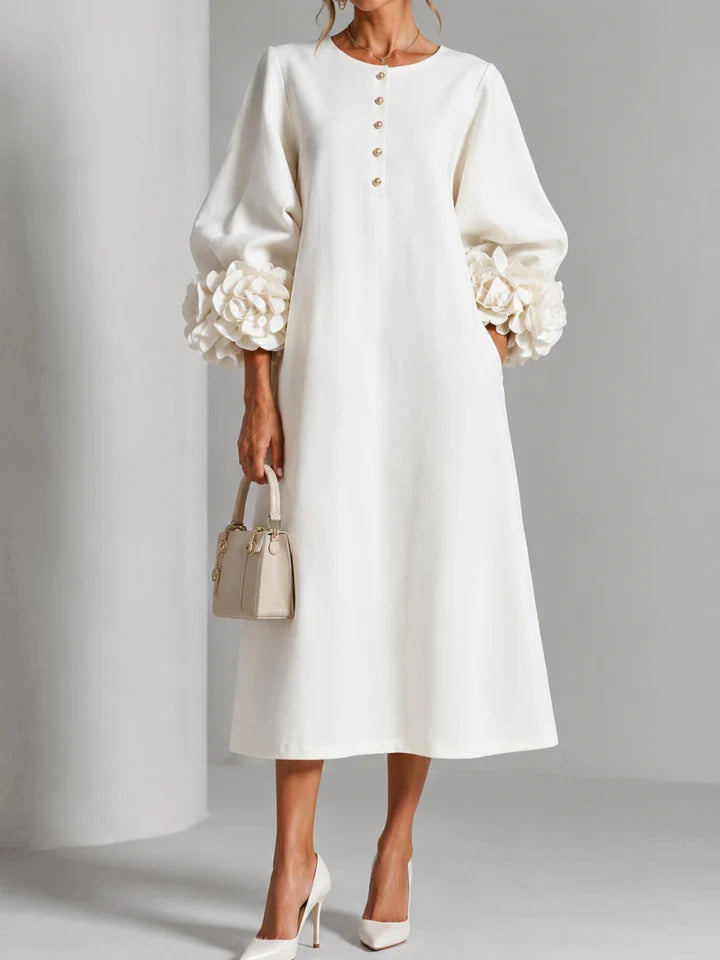LILIANA | ELEGANT FLORAL MIDI DRESS