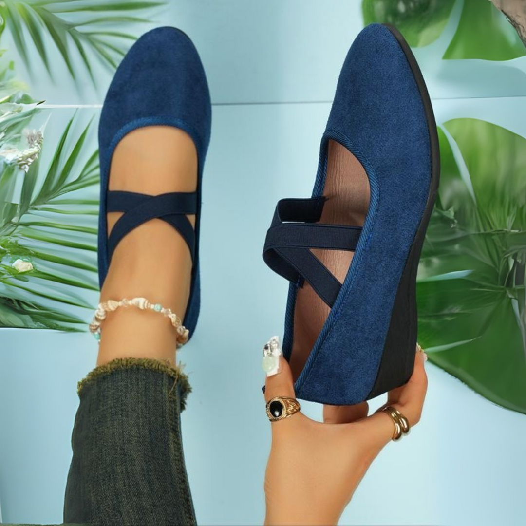 Minerva™ | Classic Elastic Strap Walking Flats