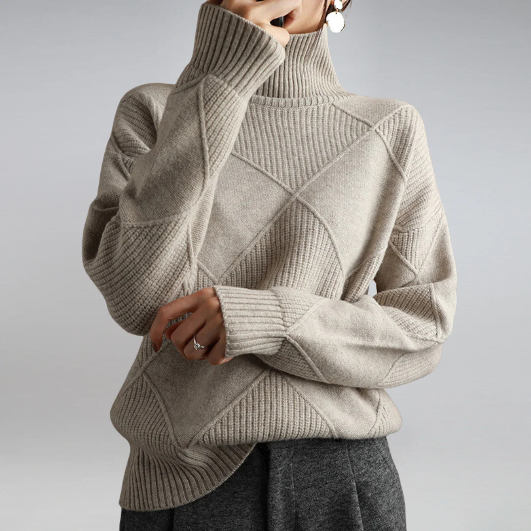Imara™ | Elegant Ribbed Turtleneck Sweater