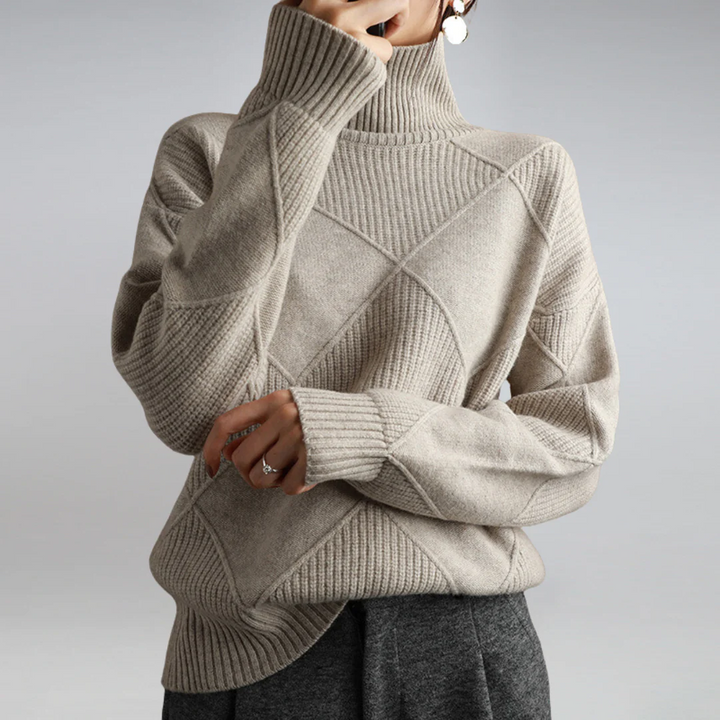 Imara™ | Elegant Ribbed Turtleneck Sweater
