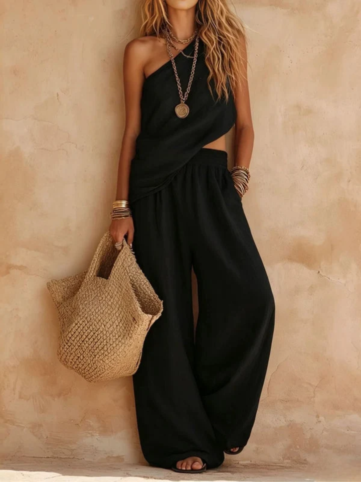 Savannah™ | Boho One Shoulder Wide Leg Set