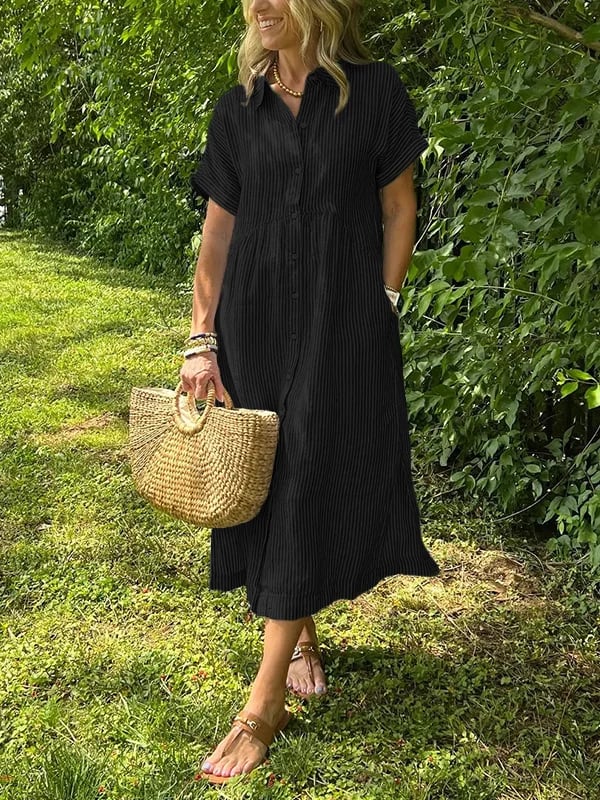 Milena™ | Breezy Drawstring Waist Dress