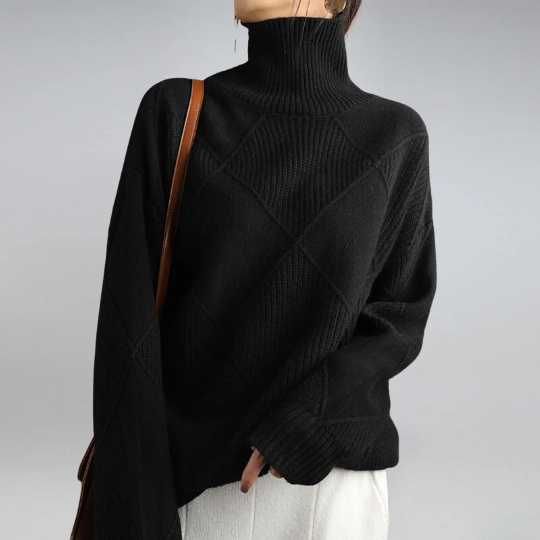 Imara™ | Elegant Ribbed Turtleneck Sweater
