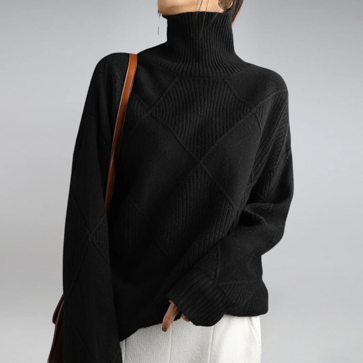 Imara™ | Elegant Ribbed Turtleneck Sweater