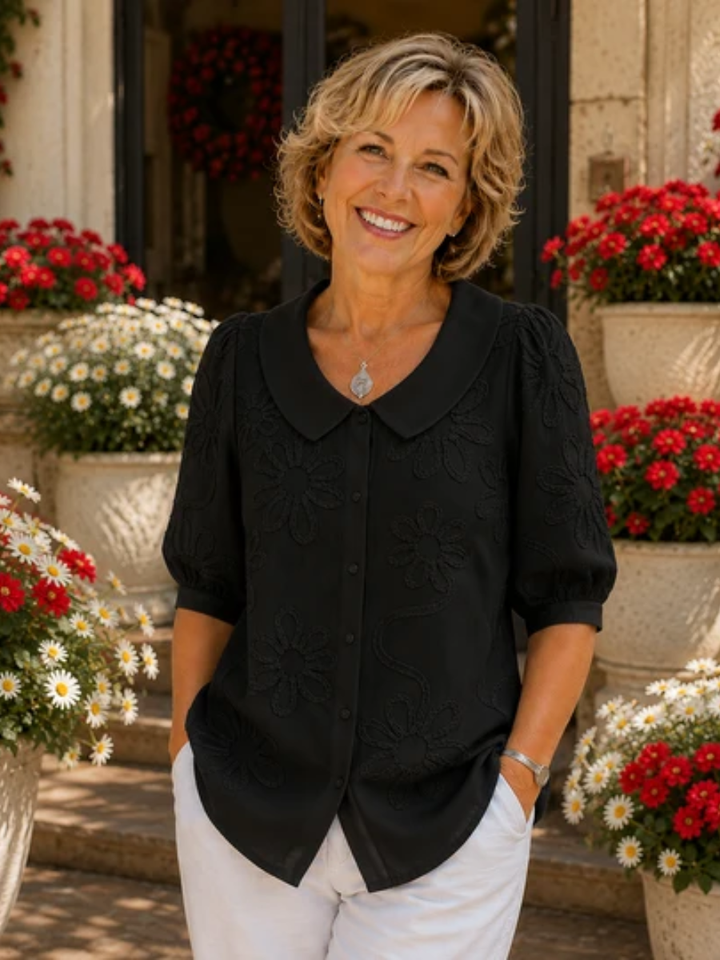 Fiora™ │ Elegant Floral Blouse