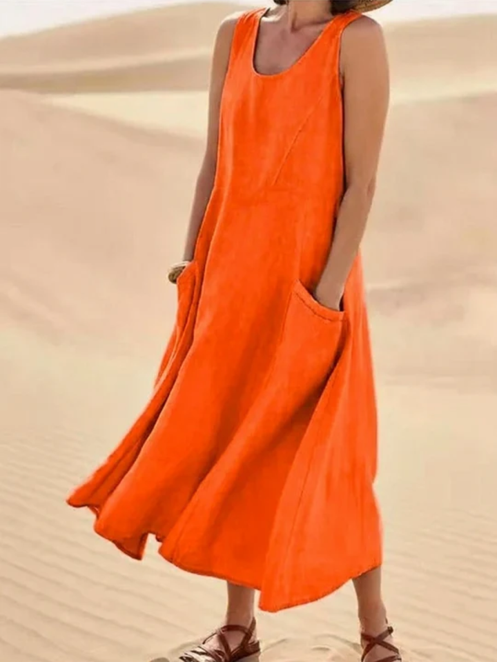 Carmella™ | Flowy Sleeveless Summer Dress