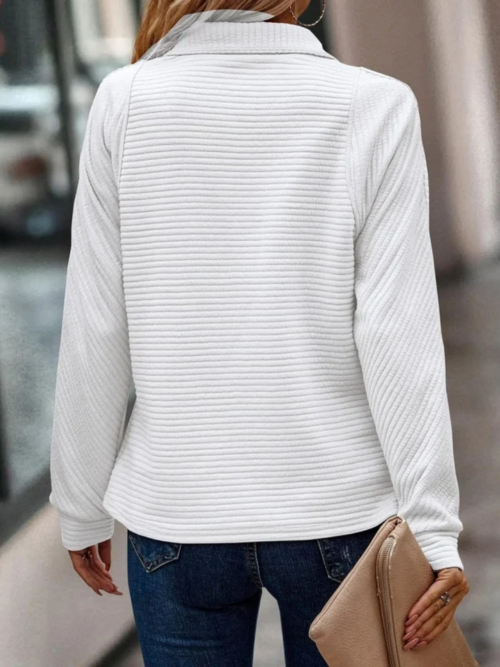 Camila | Ribbed Quarter-Zip Pullover