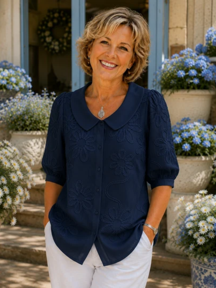 Fiora™ │ Elegant Floral Blouse