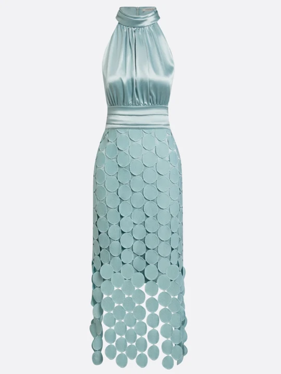 Carina™ | High-Neck Occasion Midi Dress