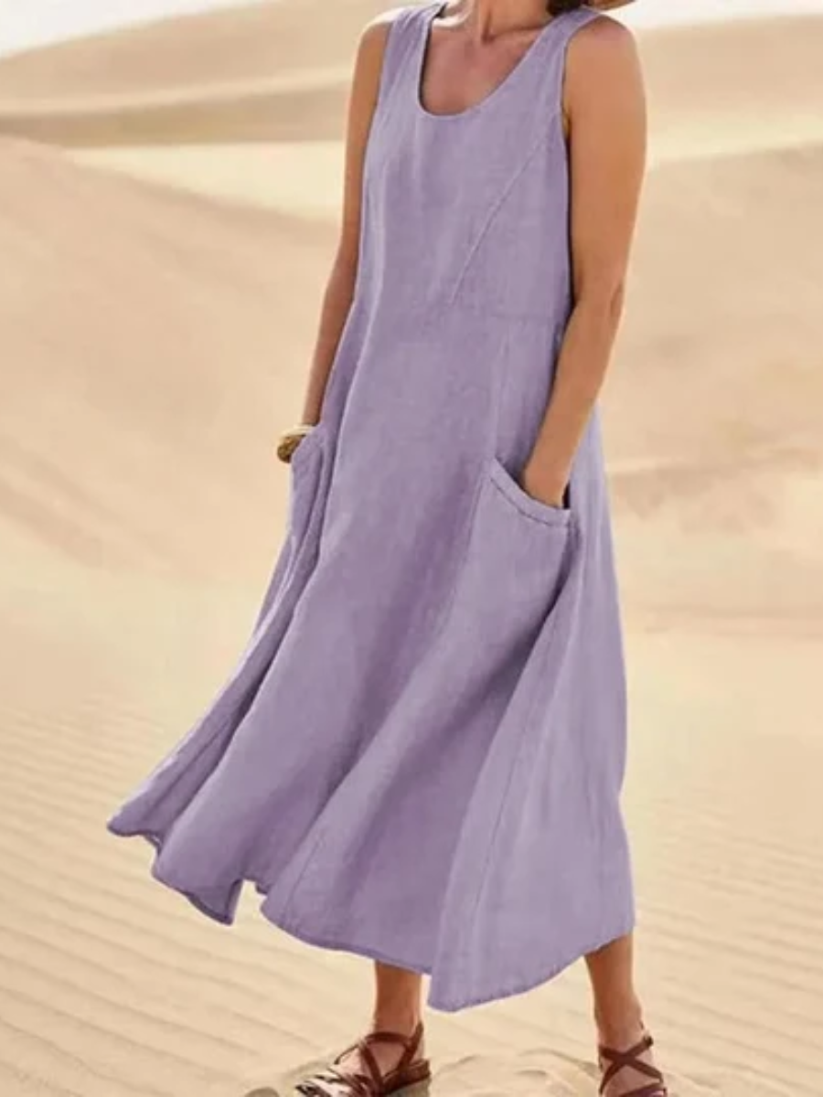 Carmella™ | Flowy Sleeveless Summer Dress