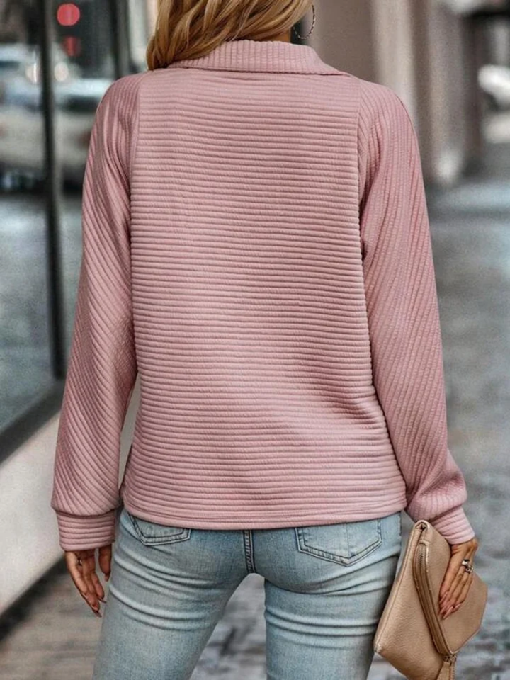 Camila | Ribbed Quarter-Zip Pullover