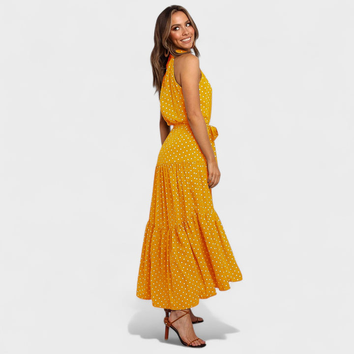 Kitty™ | Chic Polka Dot Maxi Dress for Fun and Flair