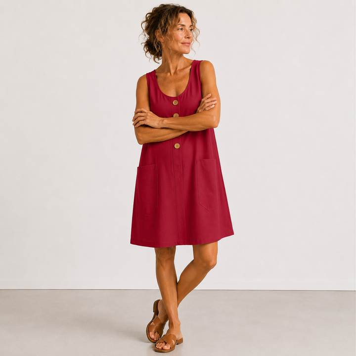 Clara | Cotton Linen Summer Dress