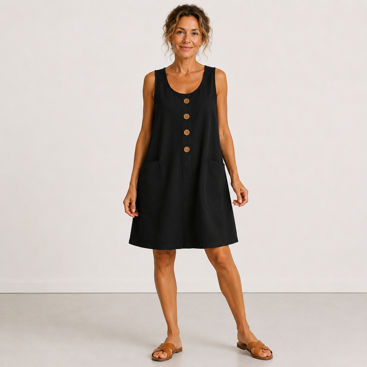 Clara | Cotton Linen Summer Dress