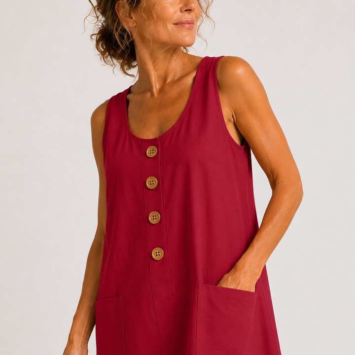 Clara | Cotton Linen Summer Dress