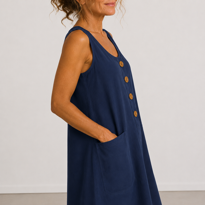Clara | Cotton Linen Summer Dress