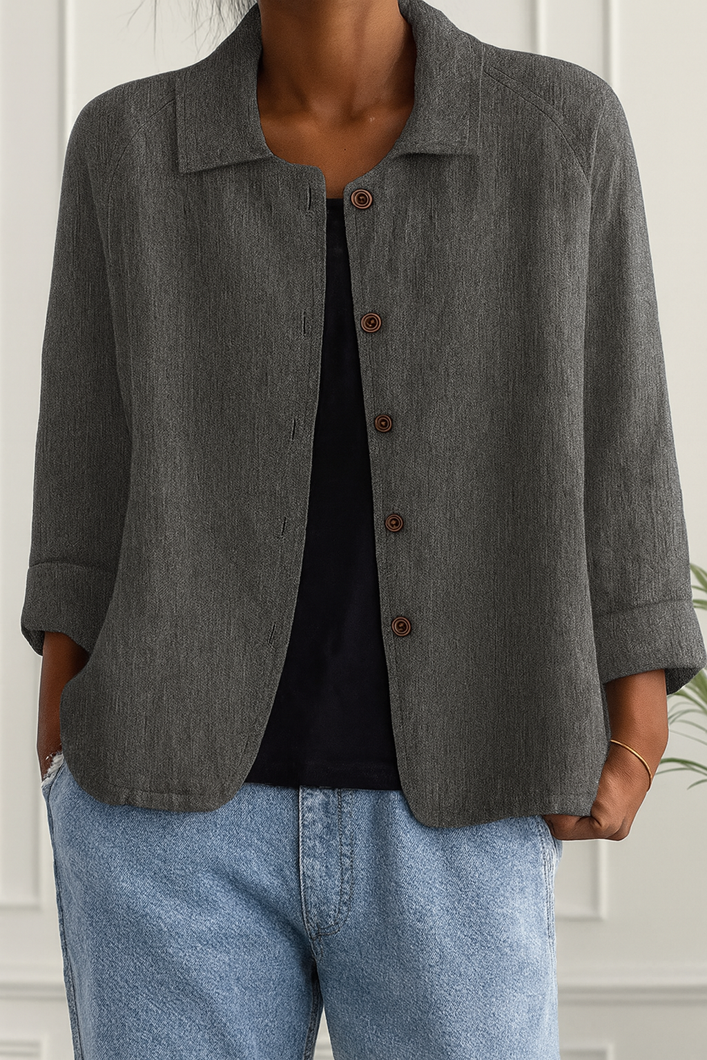 Deirdre™ | Casual Button-Up Lightweight Jacket