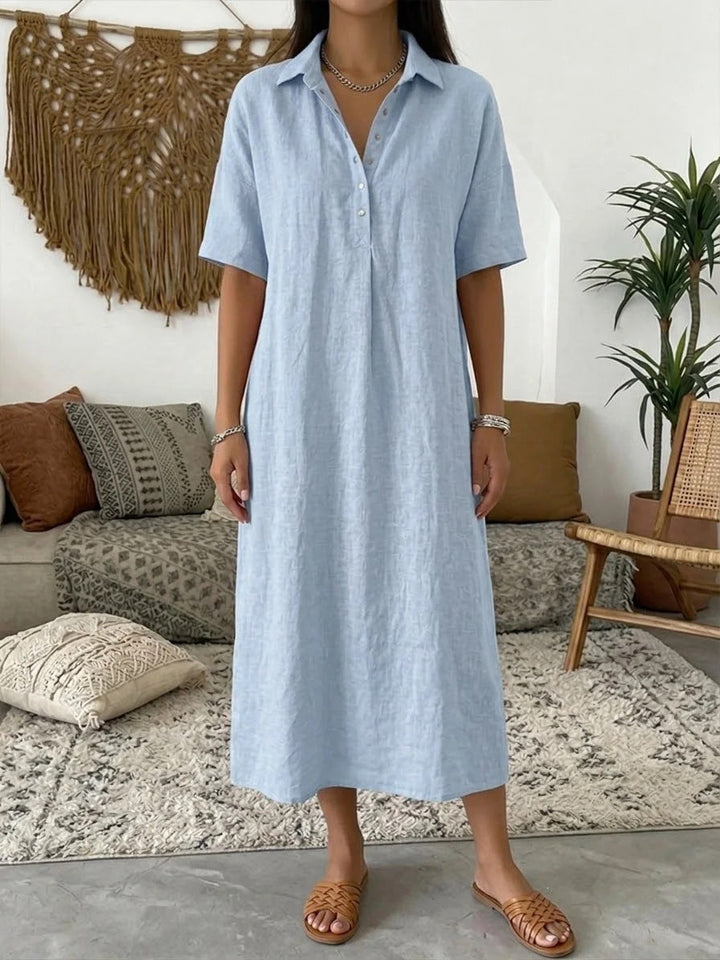 Kayleen™ | Breezy Button-Front Shirt Dress