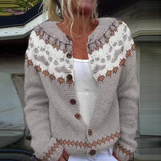 Emery | Retro Icelandic Knit Cardigan