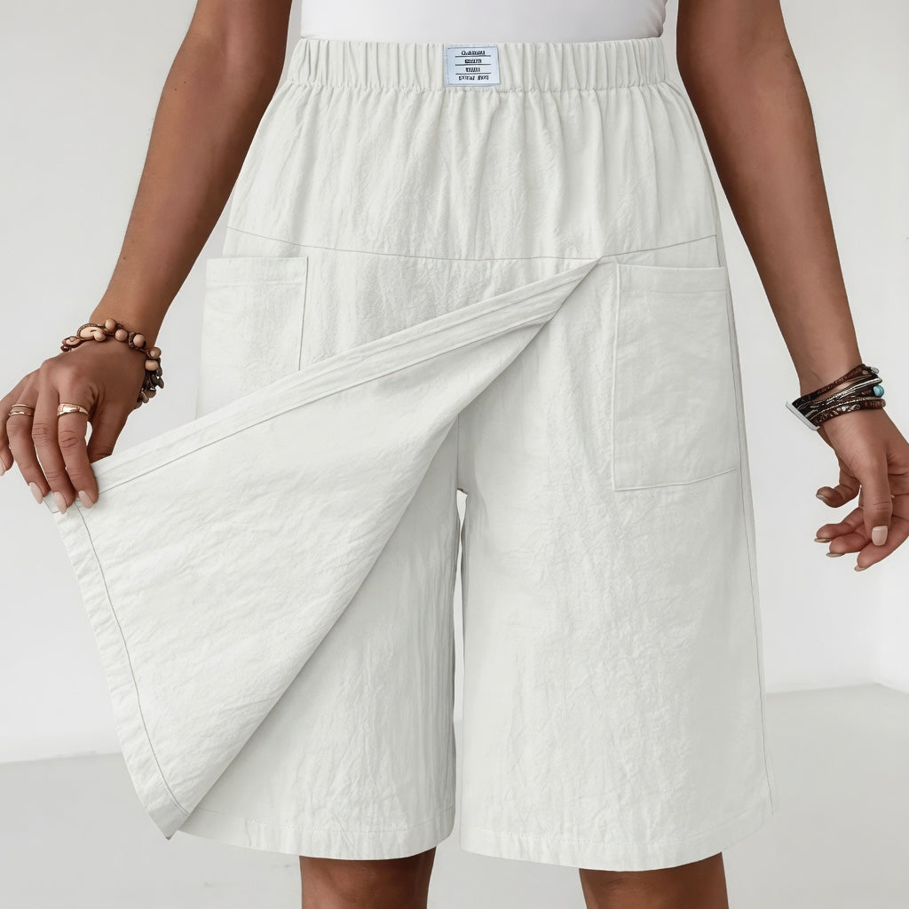 Michelle™ | Wrap-Front Wide-Leg Shorts