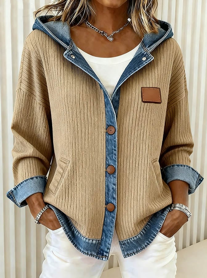 Marcy™ | Elegant Corduroy Denim Jacket