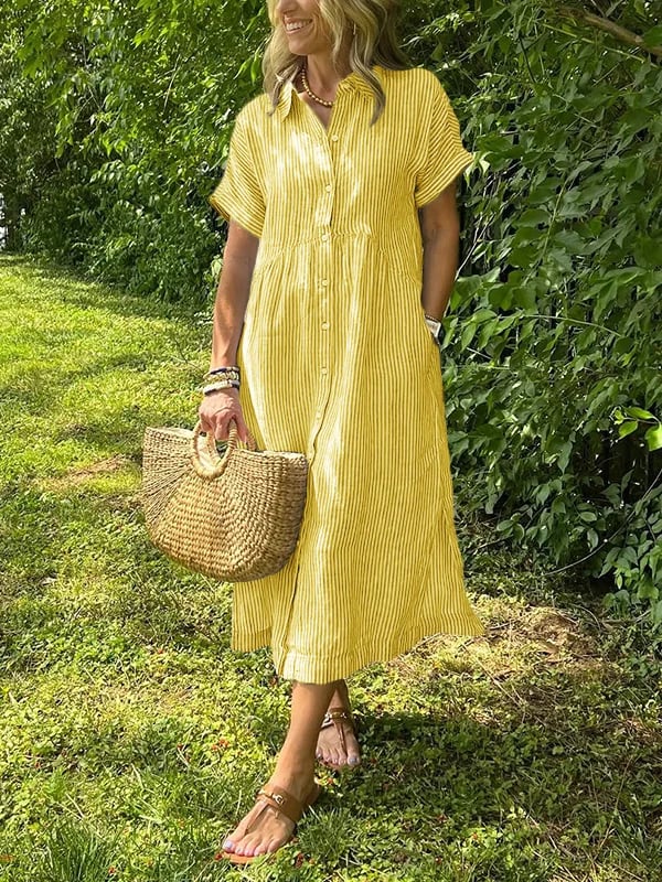 Milena™ | Breezy Drawstring Waist Dress