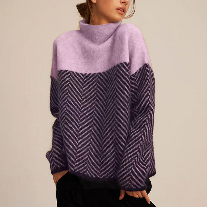 Lily - Sweater with Stand-Up Collar