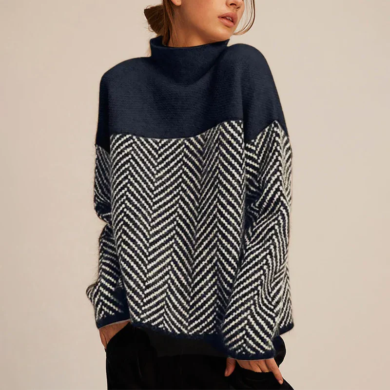 Lily - Sweater with Stand-Up Collar