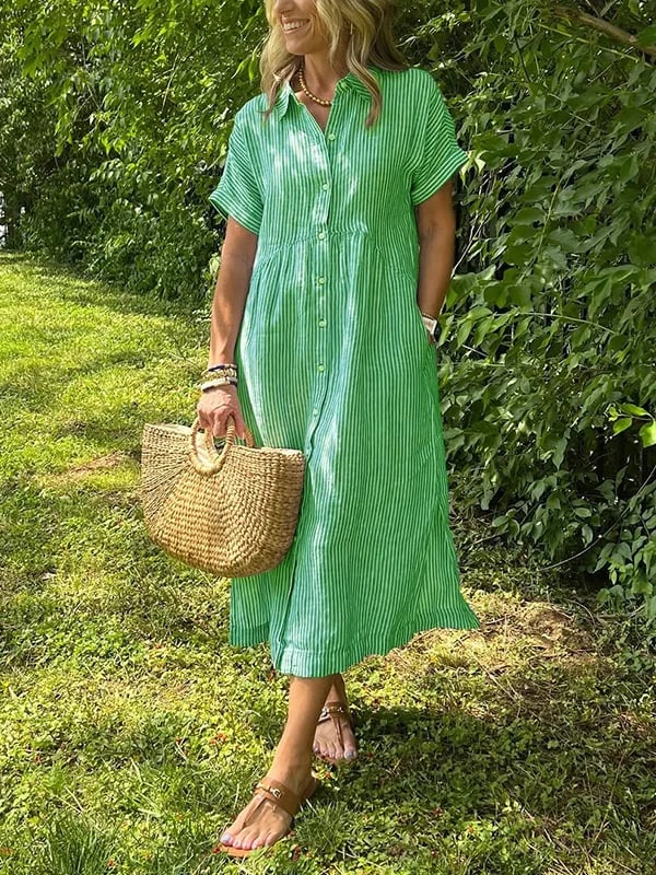 Milena™ | Breezy Drawstring Waist Dress
