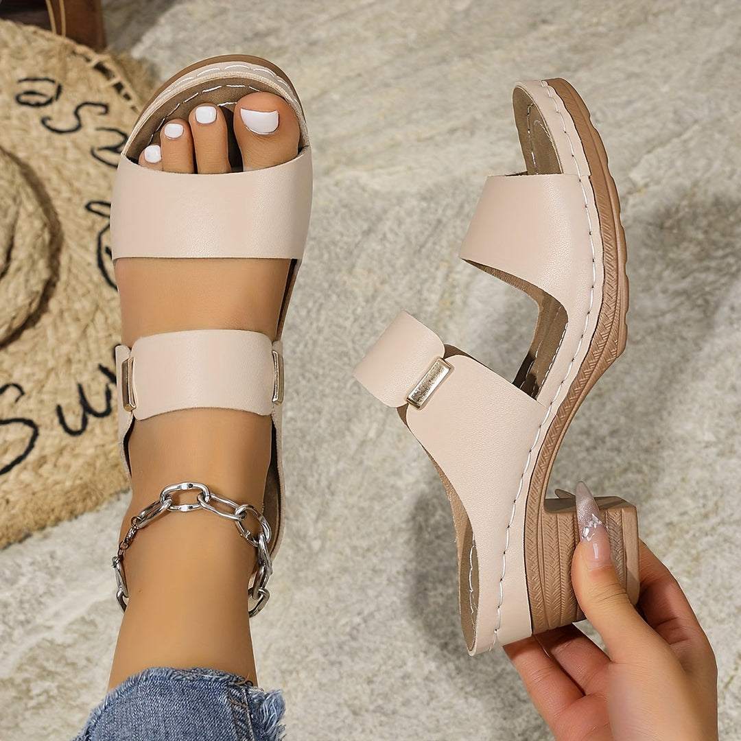 Annette™ | Comfort Block Heel Slide Sandals